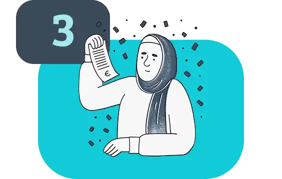 Le client reçoit son argent